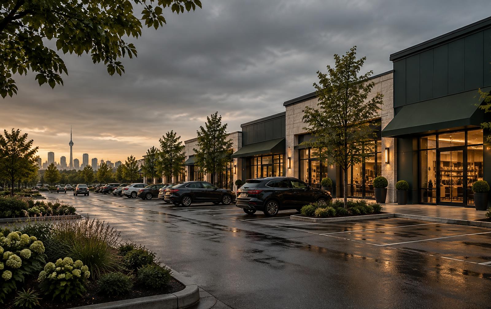 Multi-tenant retail plaza in the Greater Toronto Area